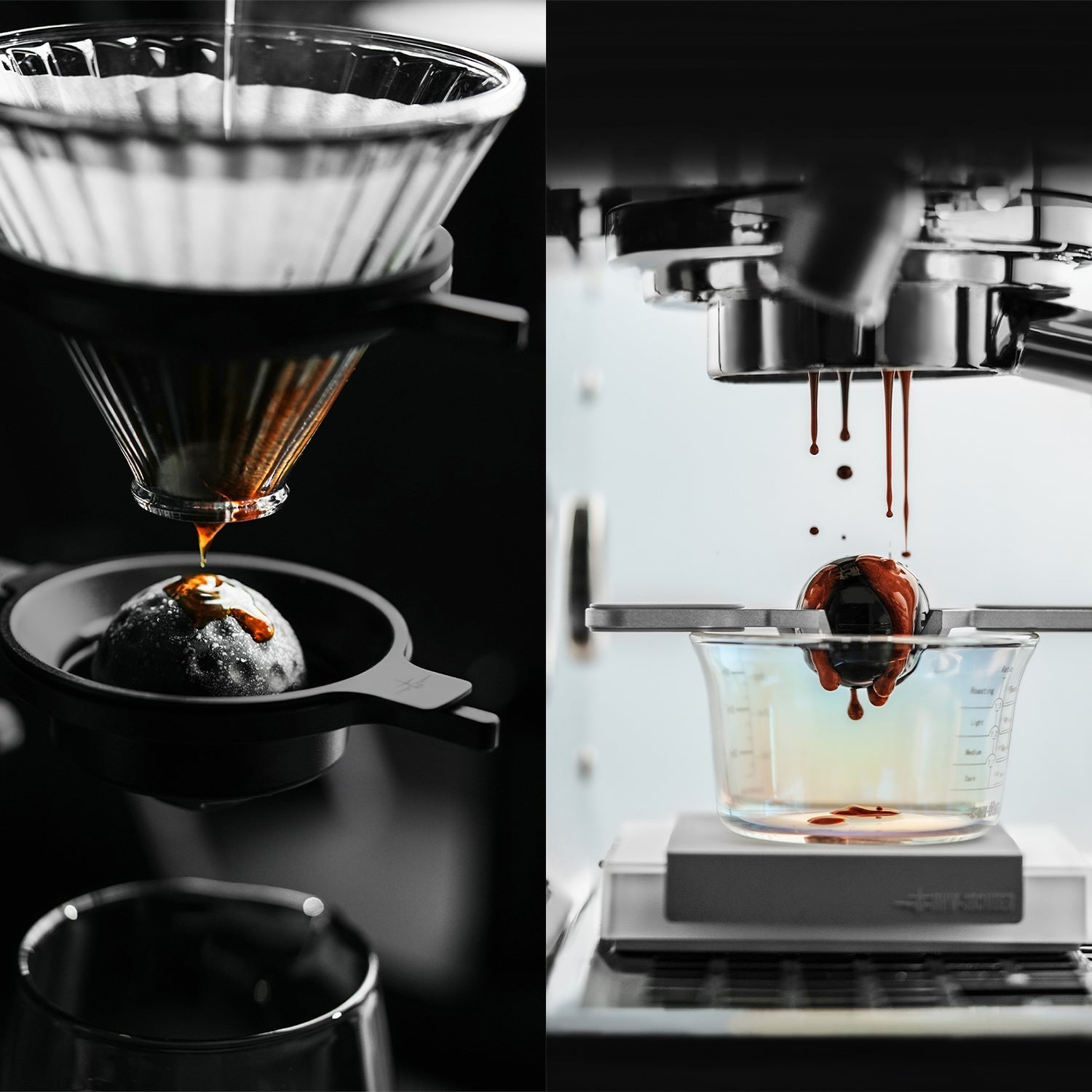 Smooth Pour Over/Espresso Chilling Ball with Stand