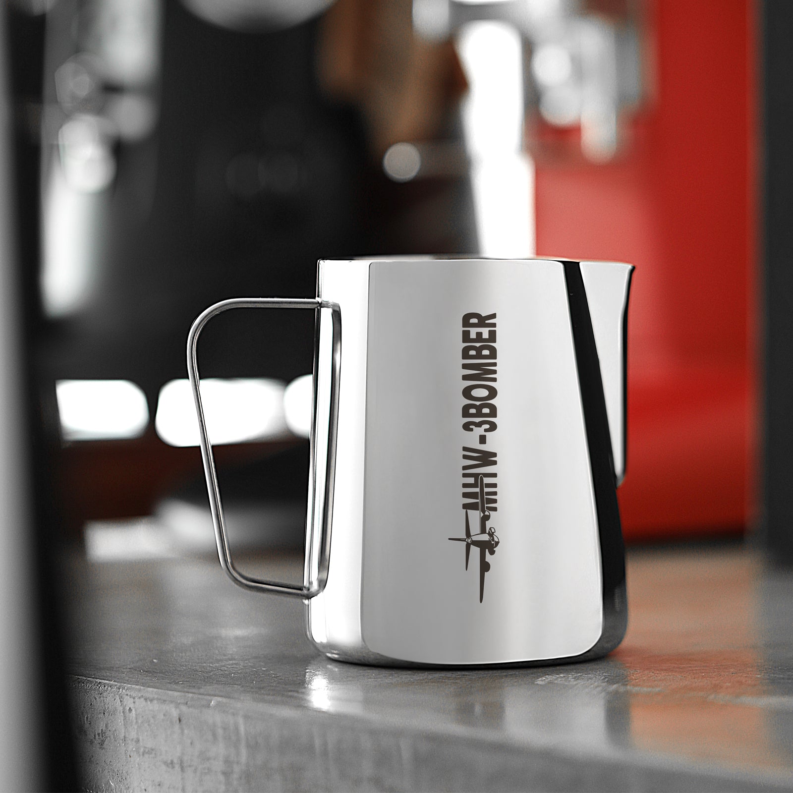 MHW-3BOMBER Latte Art Pitcher 5.0 Glossy Grey