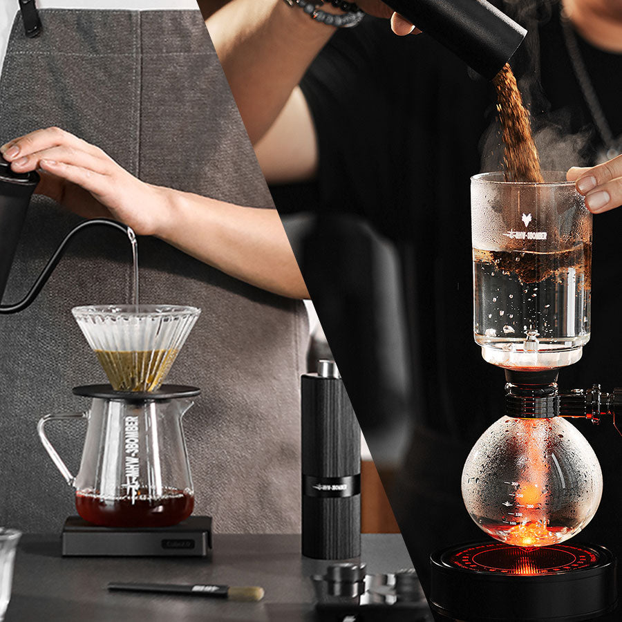 What is the difference between pour-over coffee and siphon coffee?