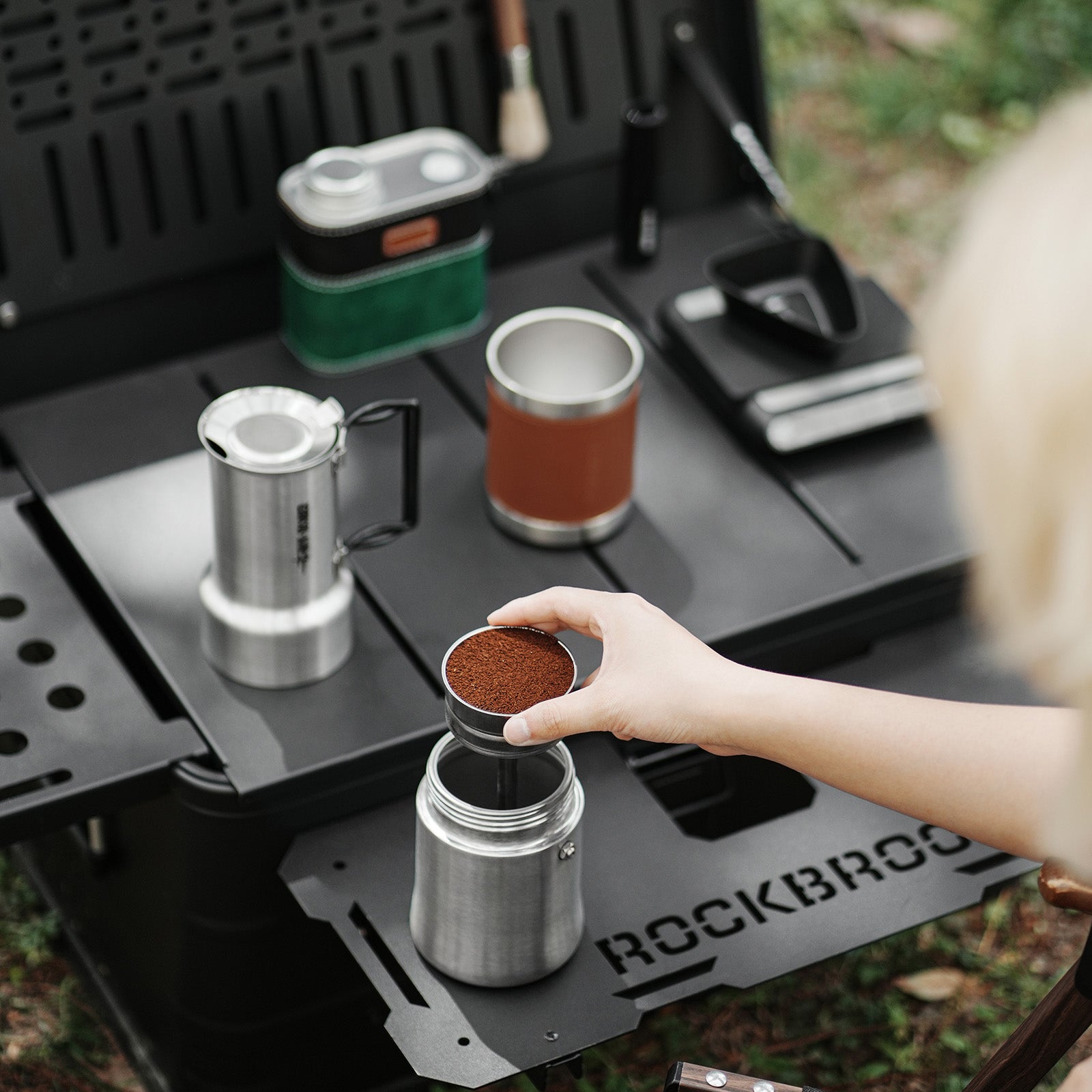 MHW-3BOMBER MET Outdoor Moka Pot
