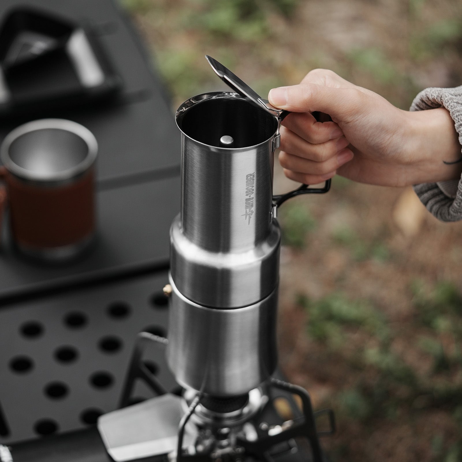 MHW-3BOMBER MET Outdoor Moka Pot
