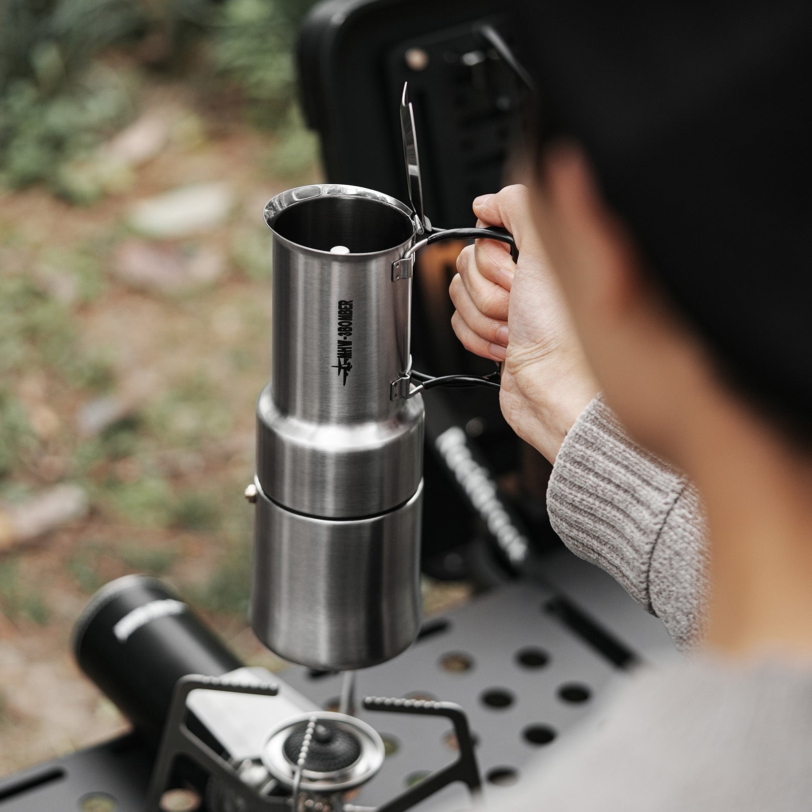 MHW-3BOMBER MET Outdoor Moka Pot
