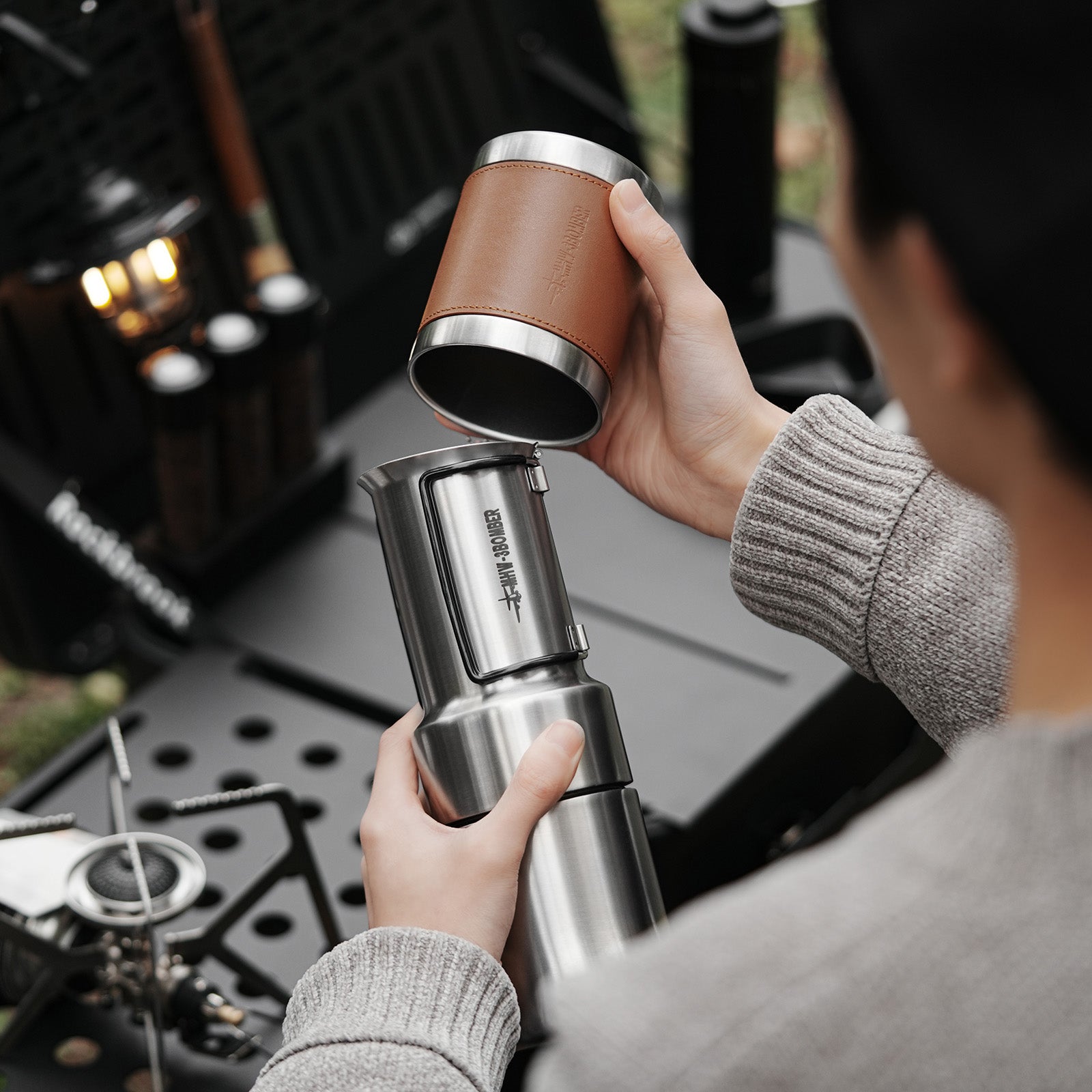 MHW-3BOMBER MET Outdoor Moka Pot