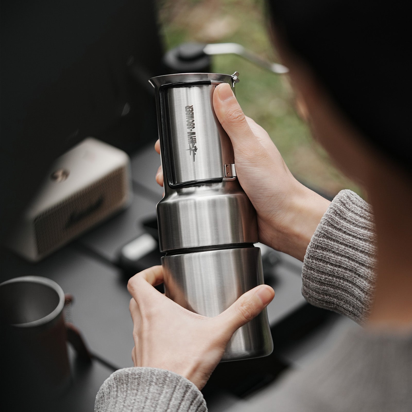 MHW-3BOMBER MET Outdoor Moka Pot