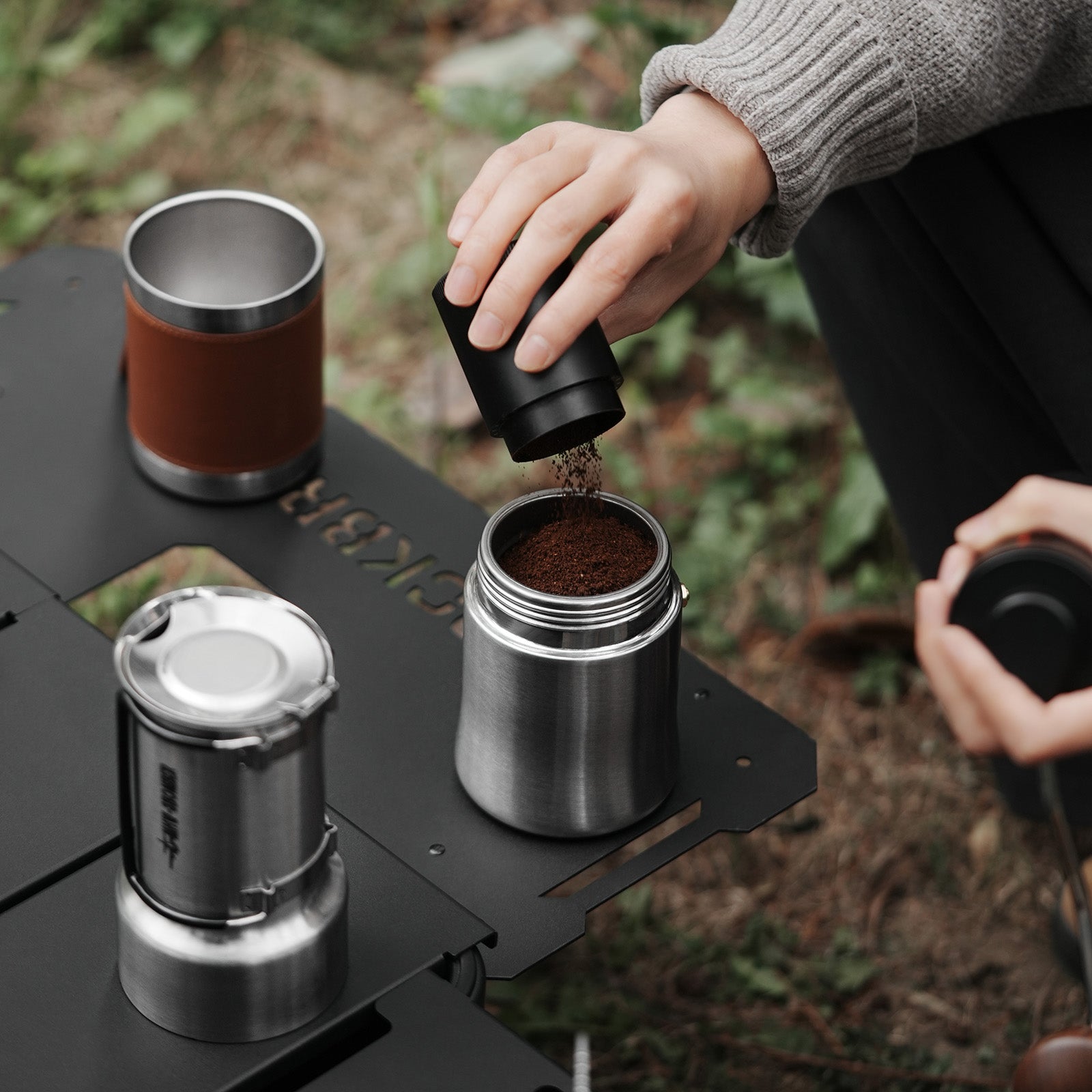 MHW-3BOMBER MET Outdoor Moka Pot