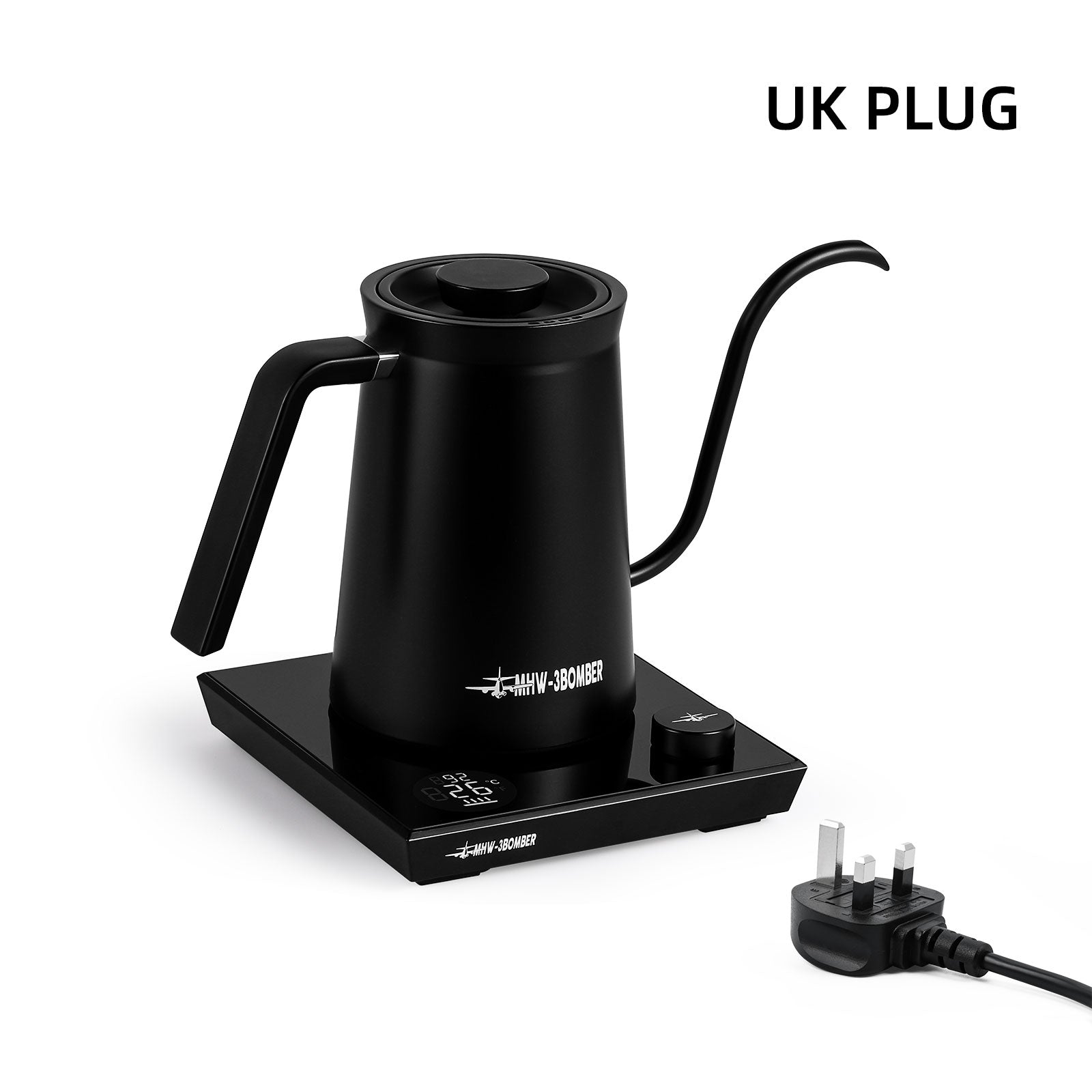 MHW-3BOMBER  Pour-Over Coffee Gooseneck Electric Kettle UK PLUG