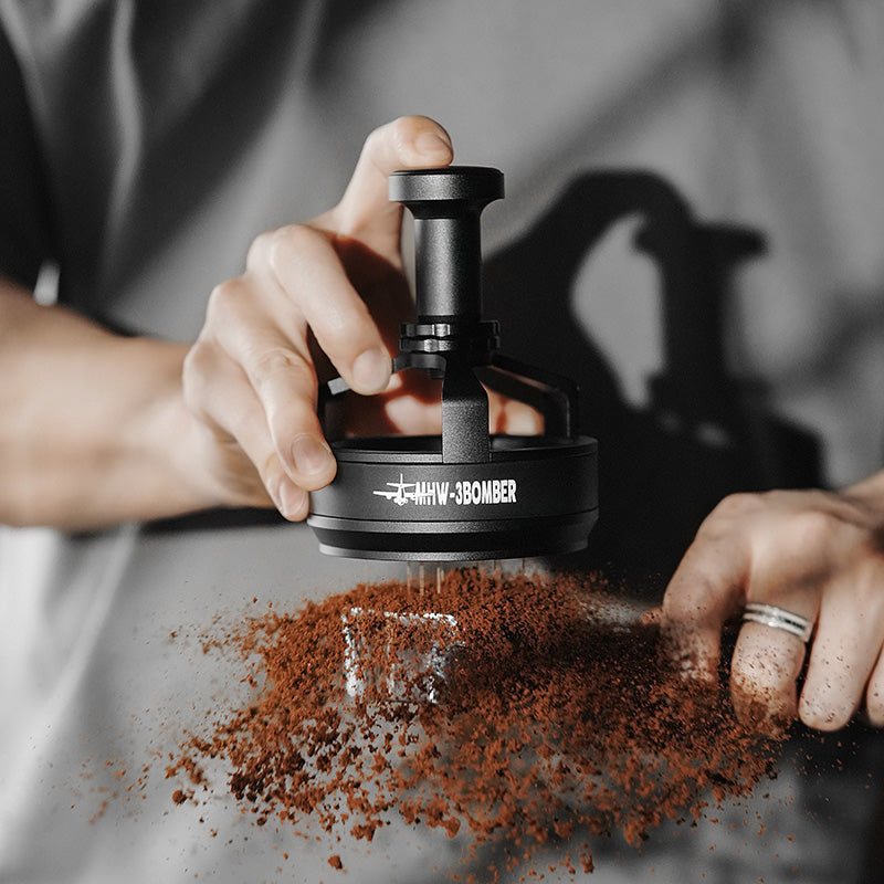 MHW-3BOMBER Koffie Distributeur 58mm Espresso Koffie Roerder Espressomachine Accessoires Professionele WDT Distributie Tool Grijs T6022G MHW-3BOMBER Koffie Distributeur 58mm Espresso Koffie Roerder Espressomachine Accessoires Professionele WDT Distributie Tool Grijs T6022G