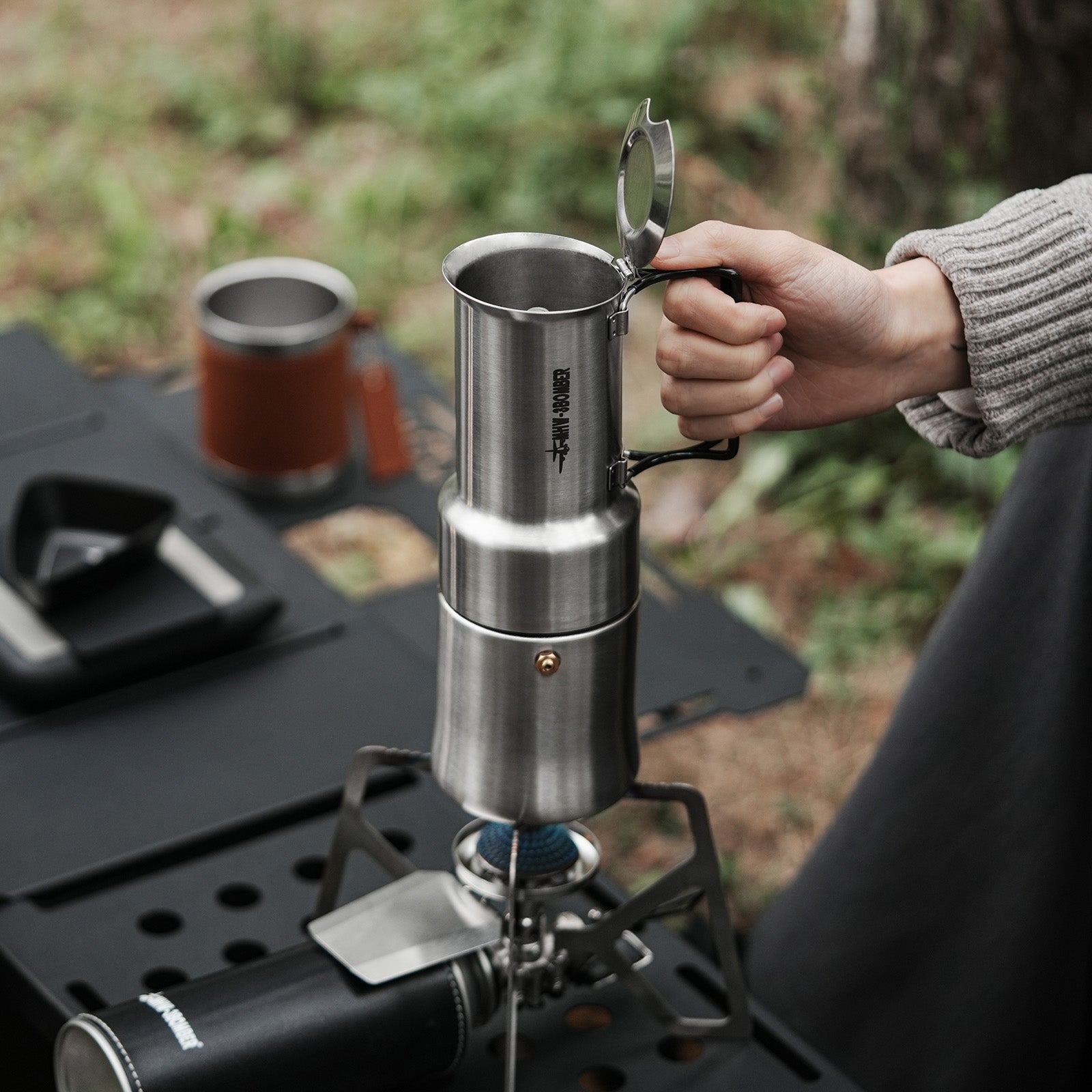 MHW-3BOMBER MET Outdoor Moka Pot