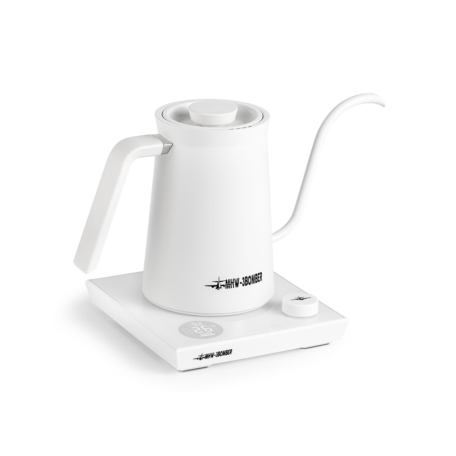 MHW-3BOMBER  Pour-Over Coffee Gooseneck Electric Kettle white