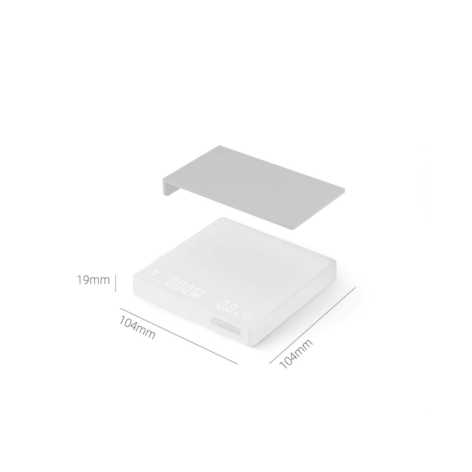 MHW-3BOMBER Cube Coffee Scale 2.0 Mini