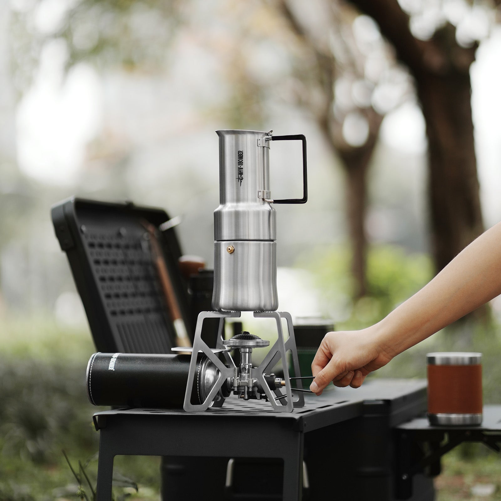 MHW-3BOMBER MET Outdoor Moka Pot