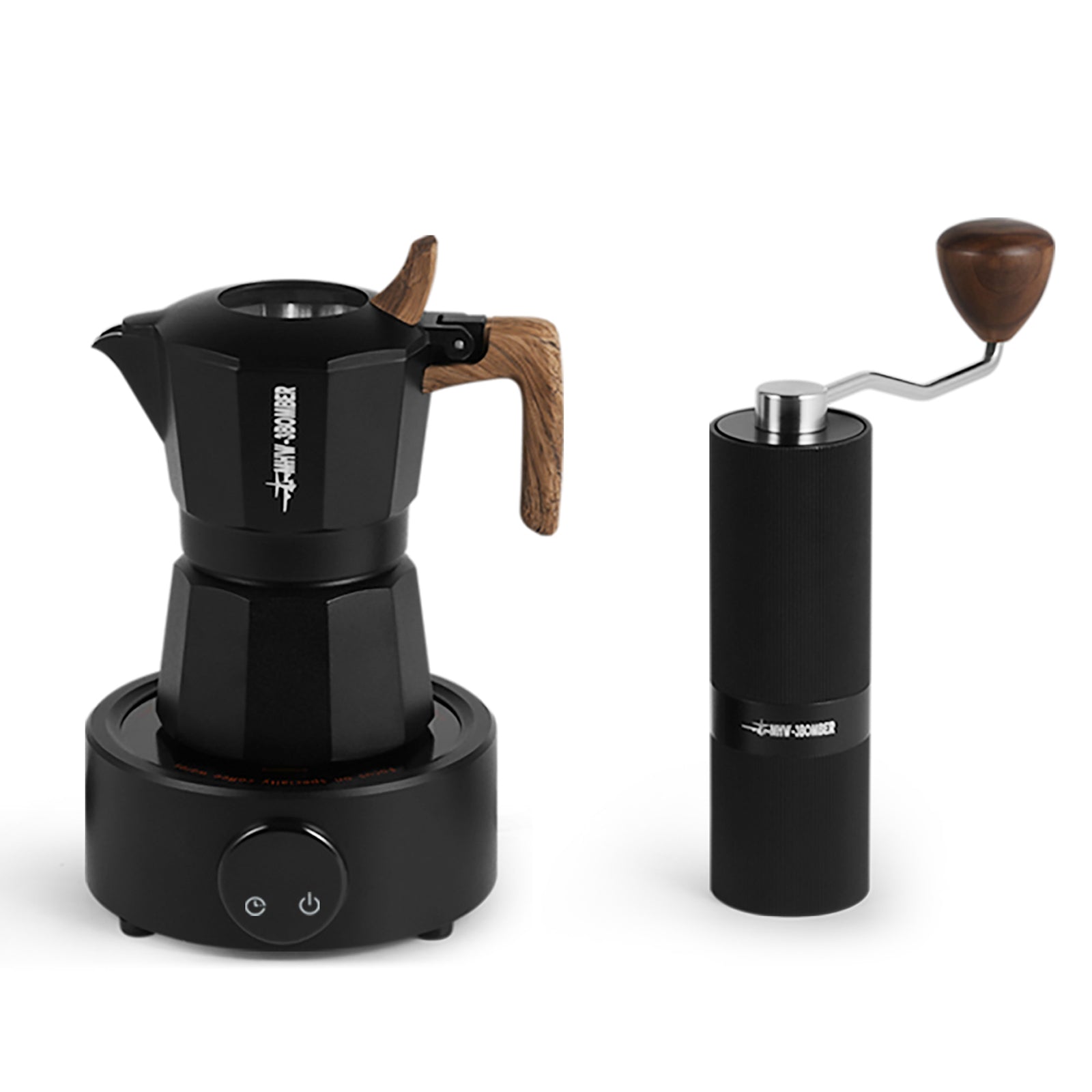 Ceramic Heating Base + Moka Pot + M1 Grinder