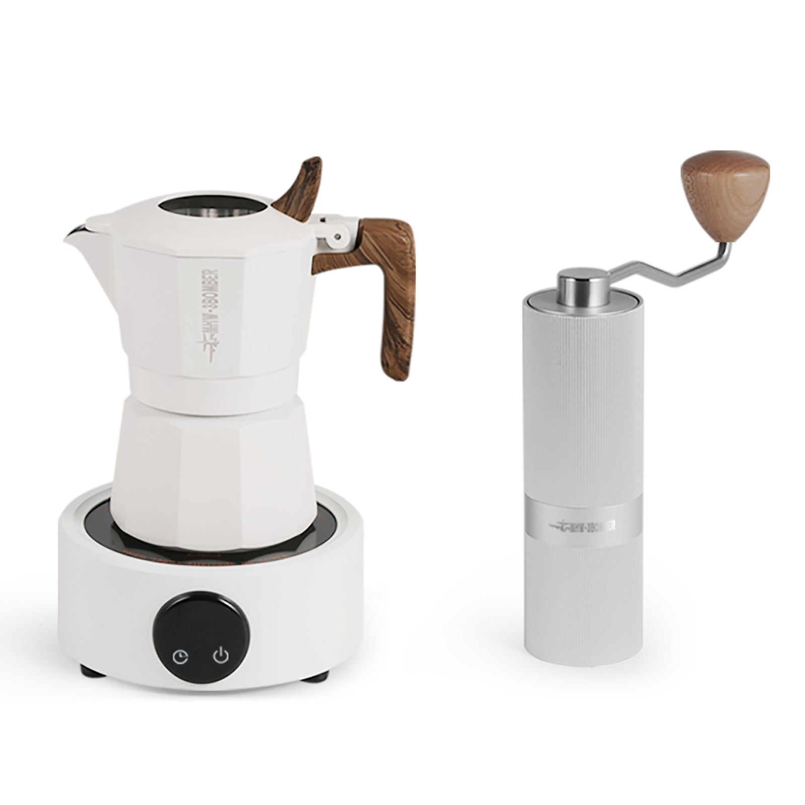 Ceramic Heating Base + Moka Pot + M1 Grinder