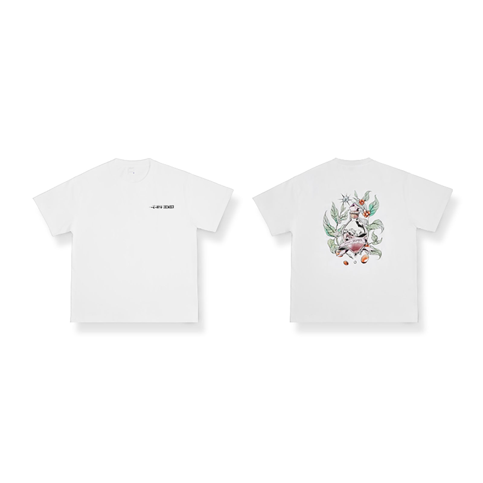 MHW-3BOMBER Aquarius Short Sleeve White T-Shirt