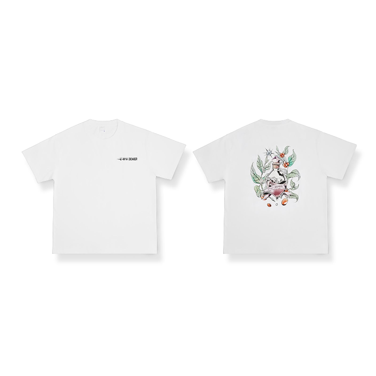 MHW-3BOMBER Aquarius Short Sleeve White T-Shirt