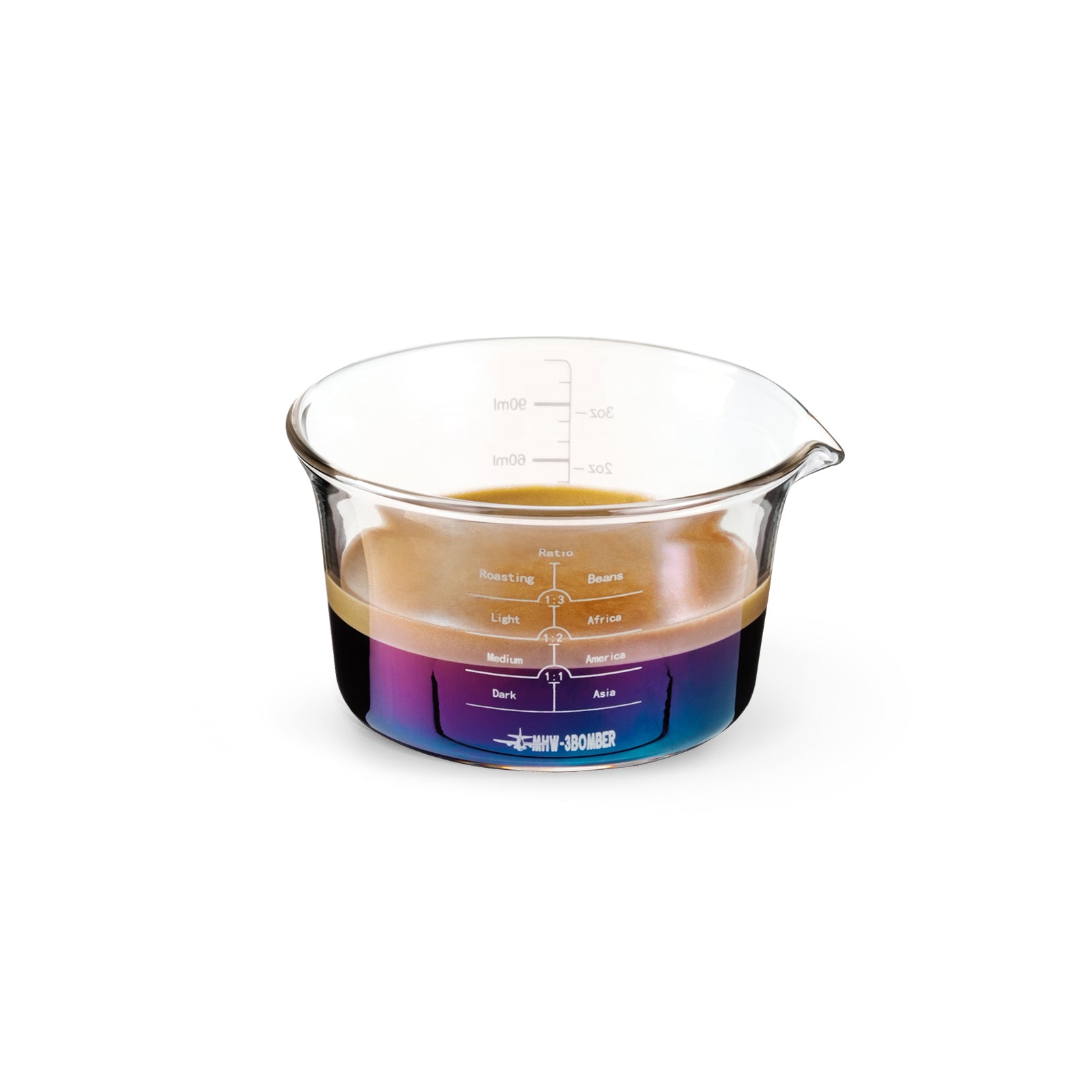 MHW-3BOMBER Glass Measuring Cup Aurora 120ml